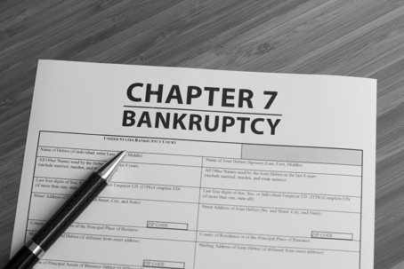 A blank Chapter 7 bankruptcy form